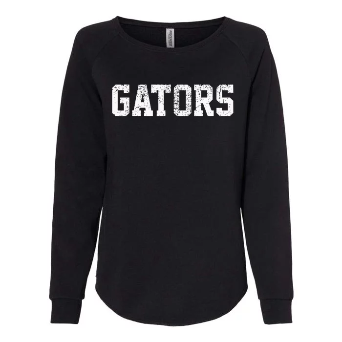 Gators School Sports Fan Team Spirit Mascot Heart Womens California Wash Sweatshirt