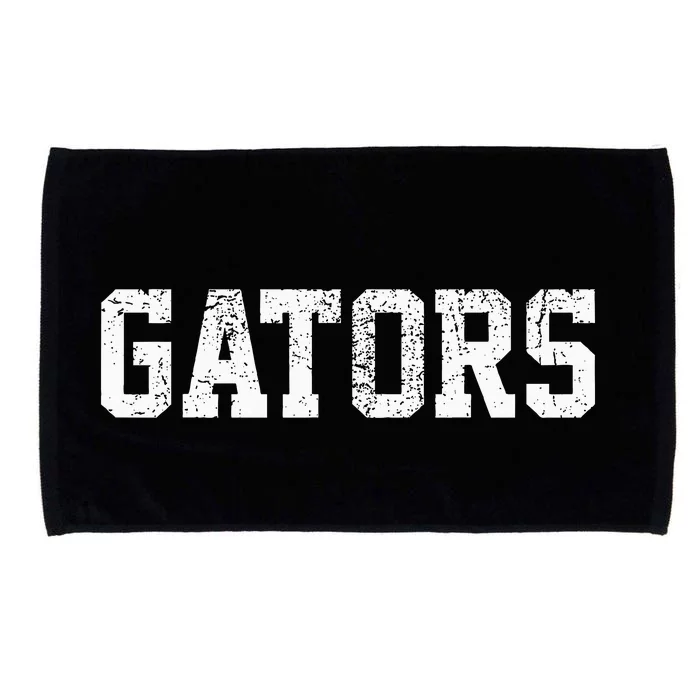 Gators School Sports Fan Team Spirit Mascot Heart Microfiber Hand Towel