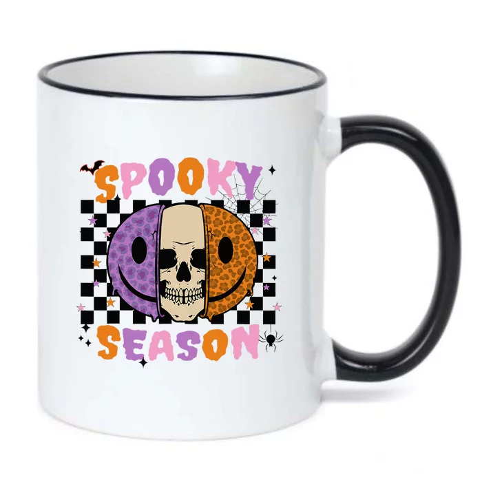 Groovy Spooky Season Halloween Ghost Boo Smile Face Pumpkin Black Color Changing Mug