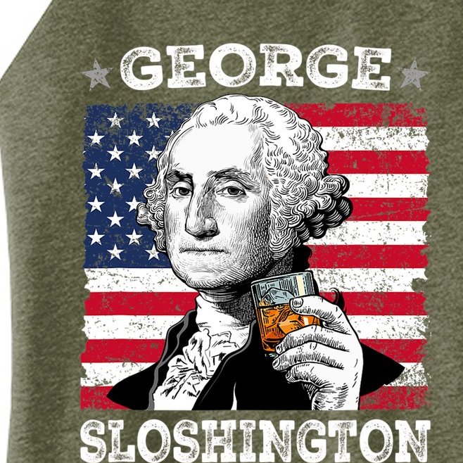George Sloshington Shirt Funny 4th Of July Women’s Perfect Tri Rocker Tank