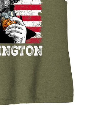 George Sloshington Shirt Funny 4th Of July Women’s Racerback Cropped Tank