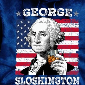 George Sloshington Shirt Funny 4th Of July Tie Dye Hoodie