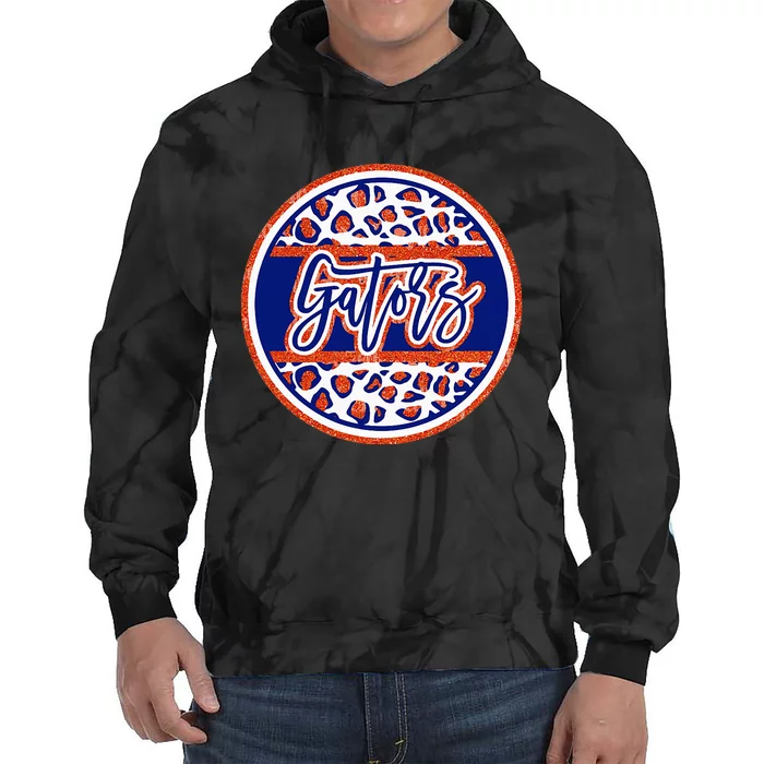 Gators School Sports Fan Team Spirit Mascot Heart Tie Dye Hoodie