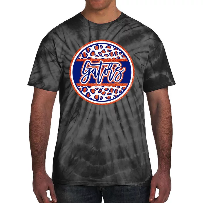 Gators School Sports Fan Team Spirit Mascot Heart Tie-Dye T-Shirt