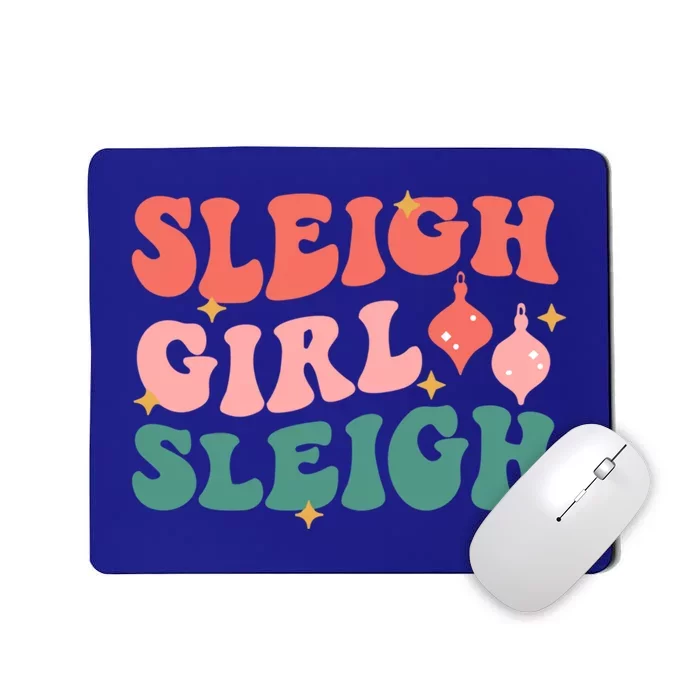 Groovy Sleigh Sleigh Pink Christmas Xmas Holiday Cool Gift Mousepad