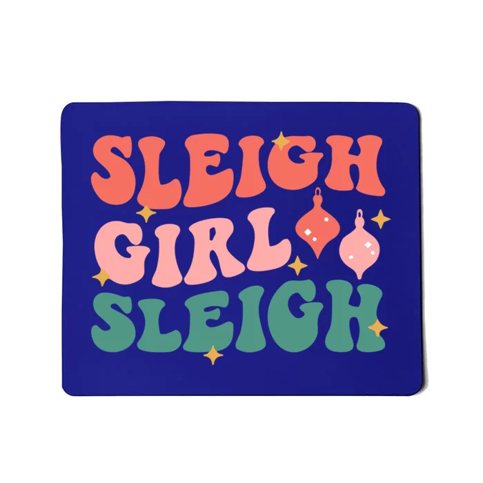 Groovy Sleigh Sleigh Pink Christmas Xmas Holiday Cool Gift Mousepad