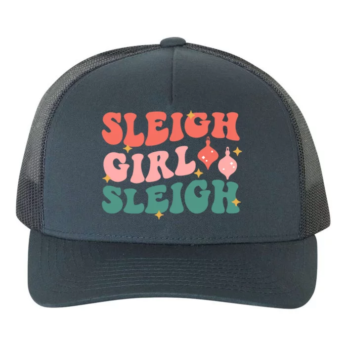 Groovy Sleigh Sleigh Pink Christmas Xmas Holiday Cool Gift Yupoong Adult 5-Panel Trucker Hat