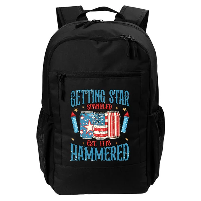 Getting Star Spangled Hammered Funny America 4th Of July Daily Commute Backpack