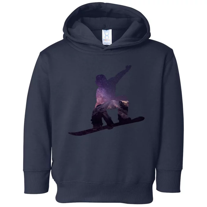 Galaxy Space Ski Boarding Toddler Hoodie