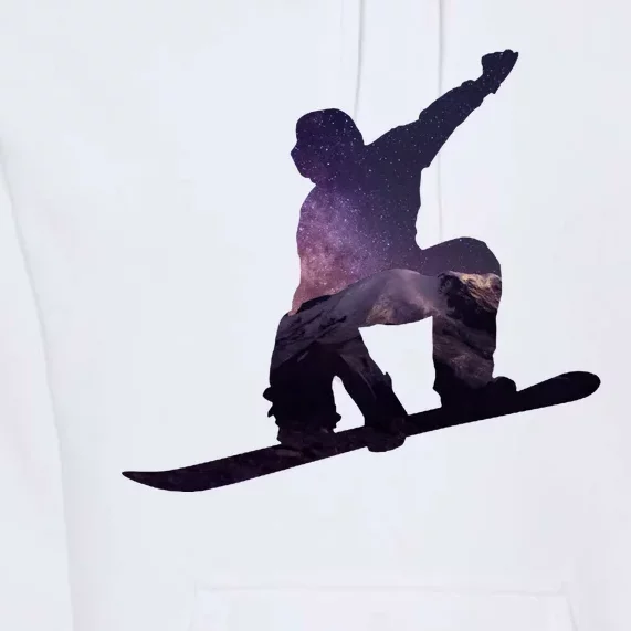 Galaxy Space Ski Boarding Premium Hoodie