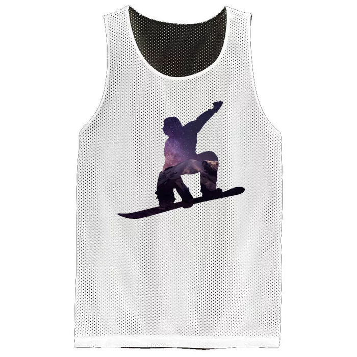 Galaxy Space Ski Boarding Mesh Reversible Basketball Jersey Tank