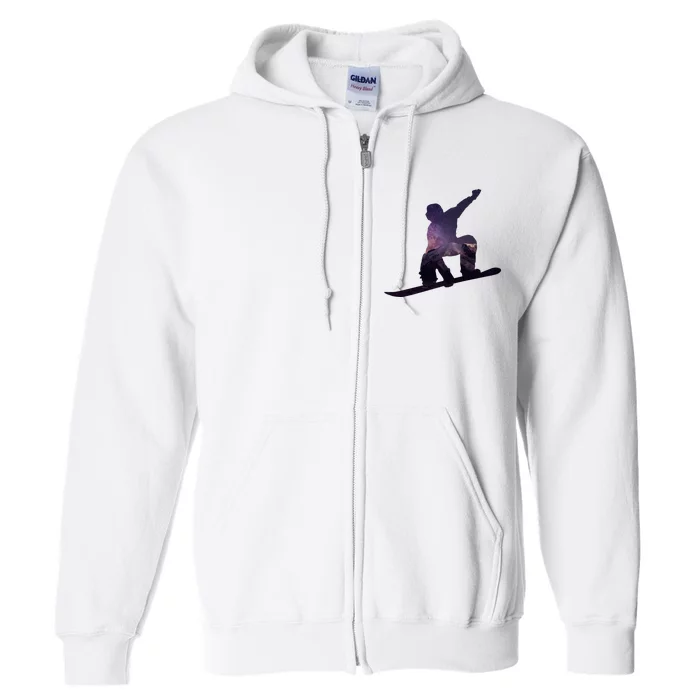 Galaxy Space Ski Boarding Full Zip Hoodie