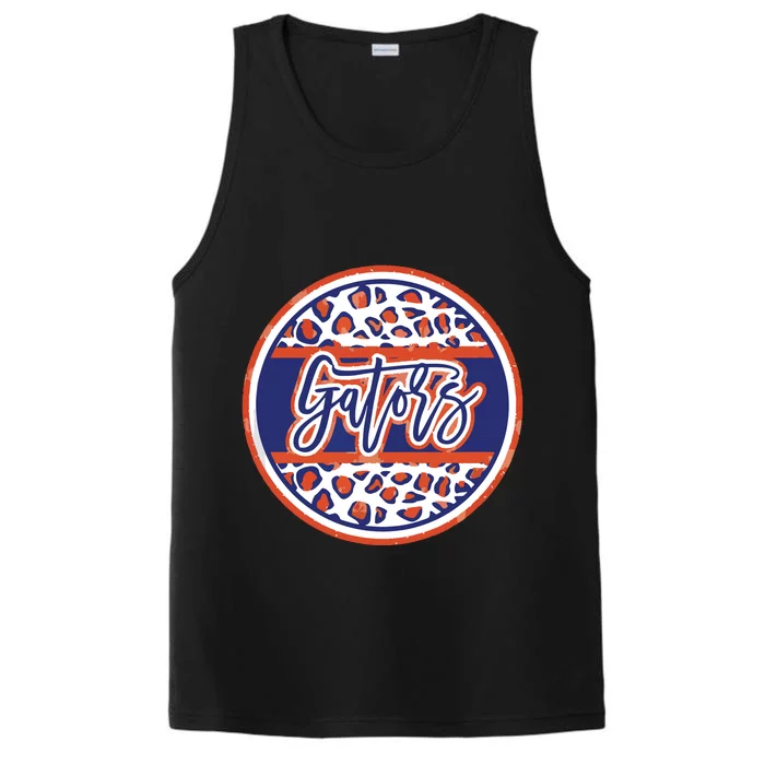 Gators School Sports Fan Team Spirit Mascot Heart Performance Tank