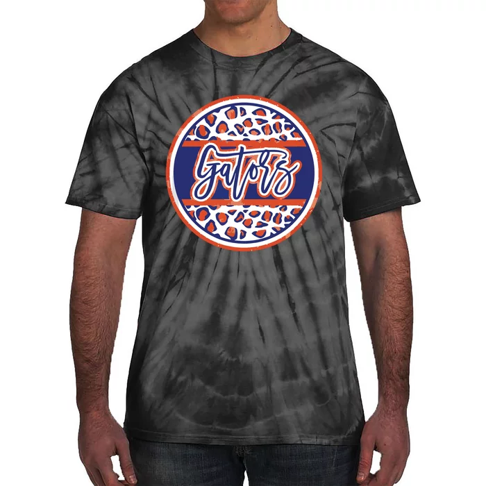 Gators School Sports Fan Team Spirit Mascot Heart Tie-Dye T-Shirt