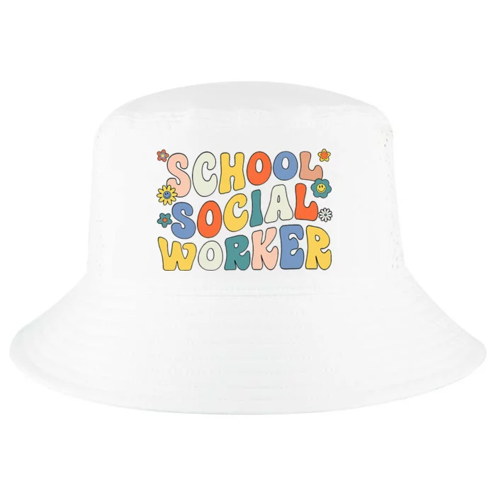 Groovy School Social Worker Coping Skills Back To School Cool Comfort Performance Bucket Hat