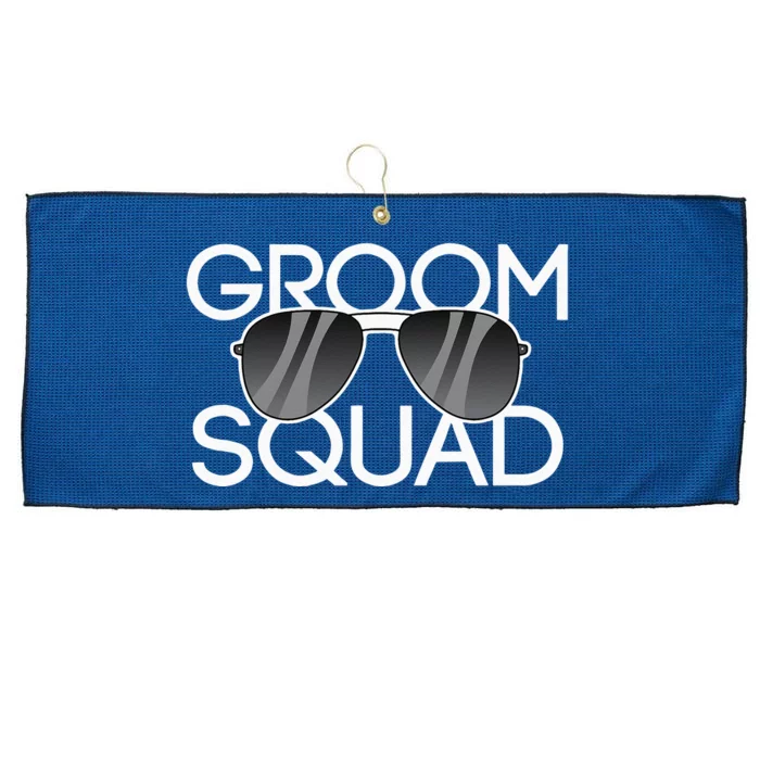 Groom Squad Sunglasses Wedding Bachelor Party Large Microfiber Waffle Golf Towel