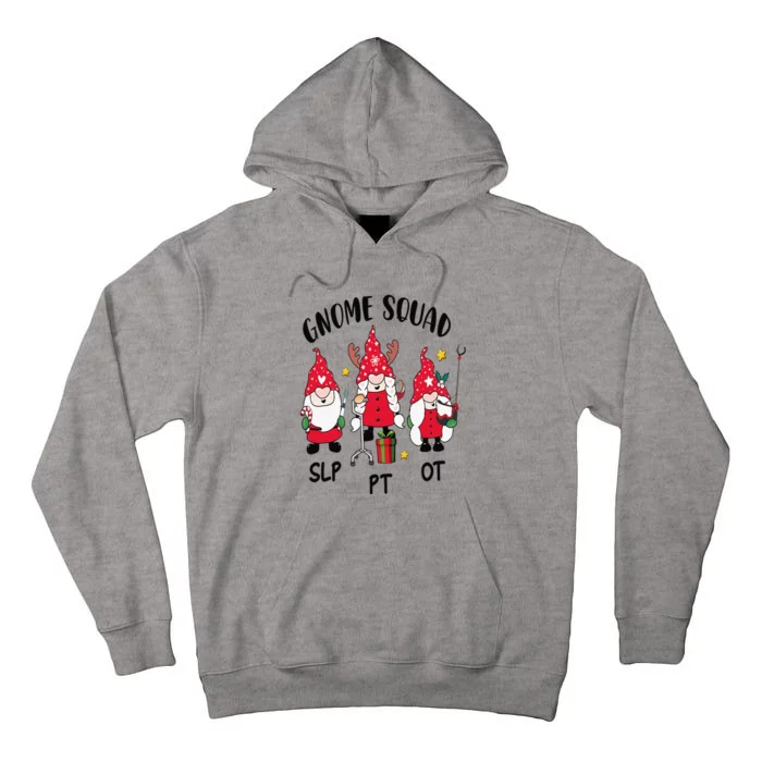 Gnome Squad SLP OT PT Christmas Team Occupational Therapist Tall Hoodie