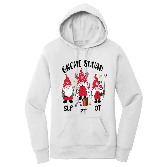 Gnome Squad SLP OT PT Christmas Team Occupational Therapist Women's Pullover Hoodie