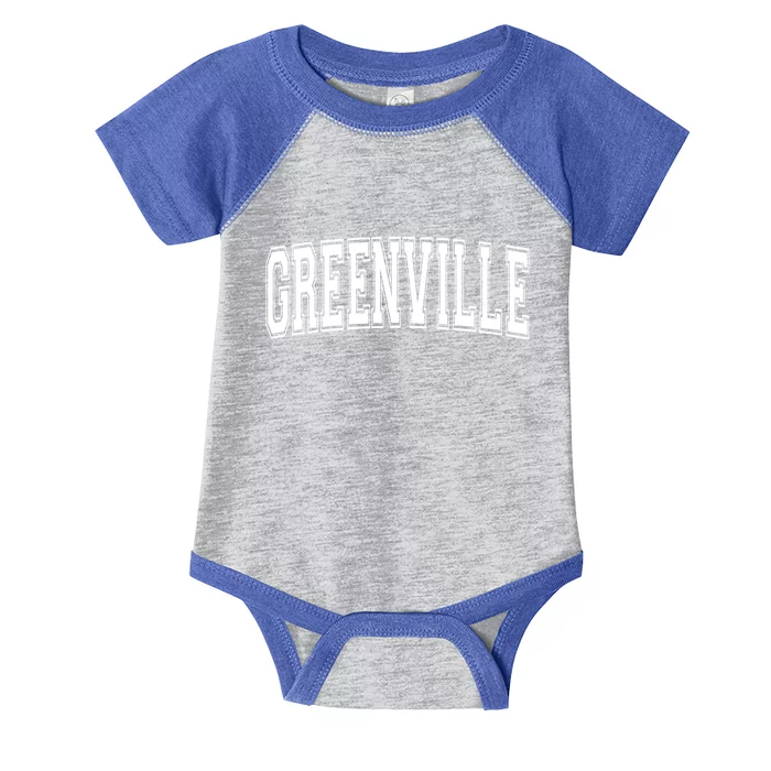 Greenville Sc South Carolina Usa Vintage Sport Varsity Style Gift Infant Baby Jersey Bodysuit