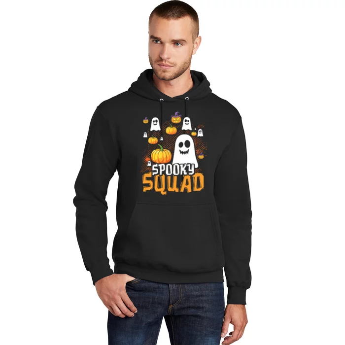 Groovy Spooky Squad Cute Ghost Pumpkin Funny Halloween Kids Hoodie