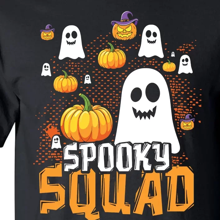 Groovy Spooky Squad Cute Ghost Pumpkin Funny Halloween Kids Tall T-Shirt