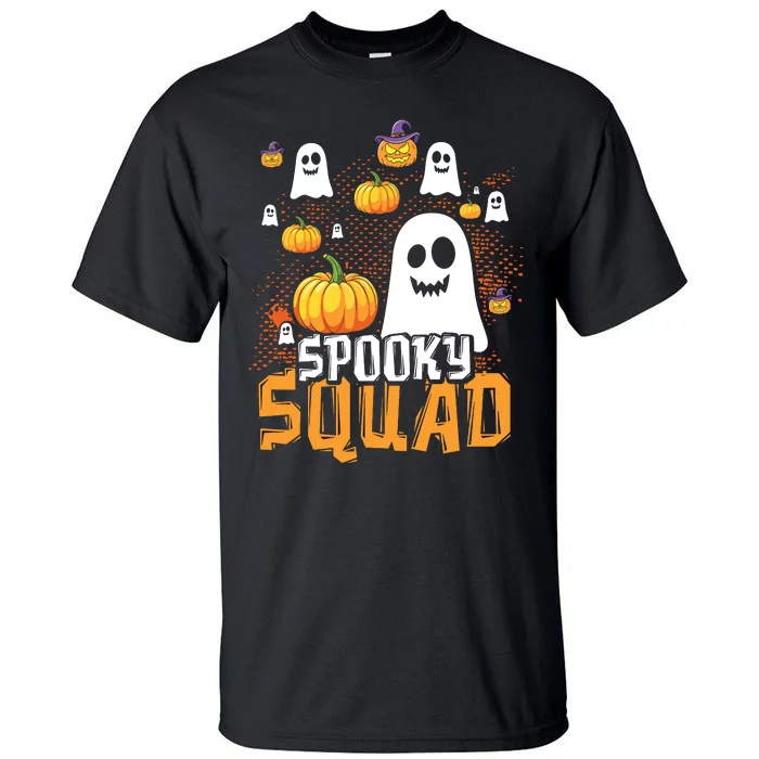 Groovy Spooky Squad Cute Ghost Pumpkin Funny Halloween Kids Tall T-Shirt