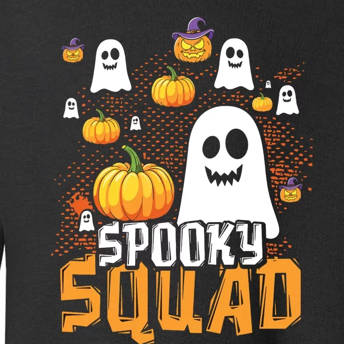 Groovy Spooky Squad Cute Ghost Pumpkin Funny Halloween Kids Toddler Sweatshirt