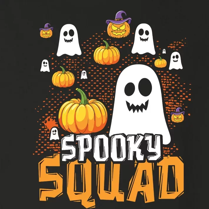 Groovy Spooky Squad Cute Ghost Pumpkin Funny Halloween Kids Toddler Long Sleeve Shirt