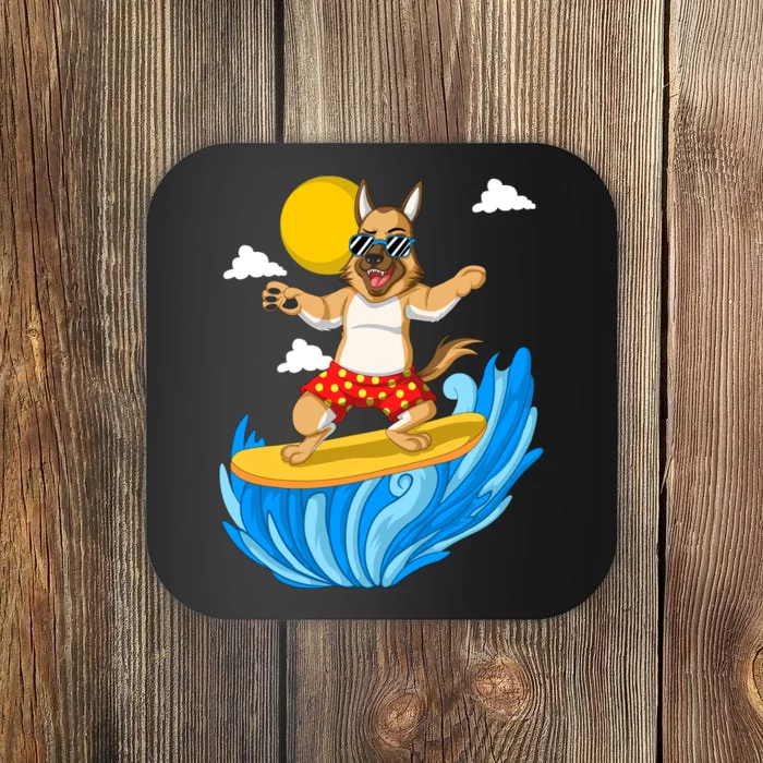 German Shepherd Surfing Coaster