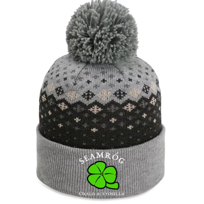 Green Shamrock Saint Patrick's Day Floral Vector Art The Baniff Cuffed Pom Beanie