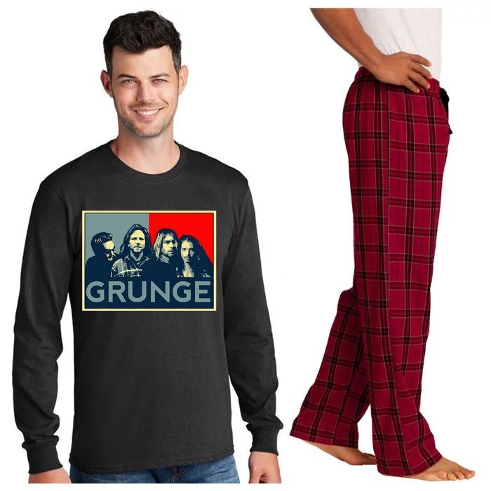 Grunge Seattle Sound Quotes Long Sleeve Pajama Set