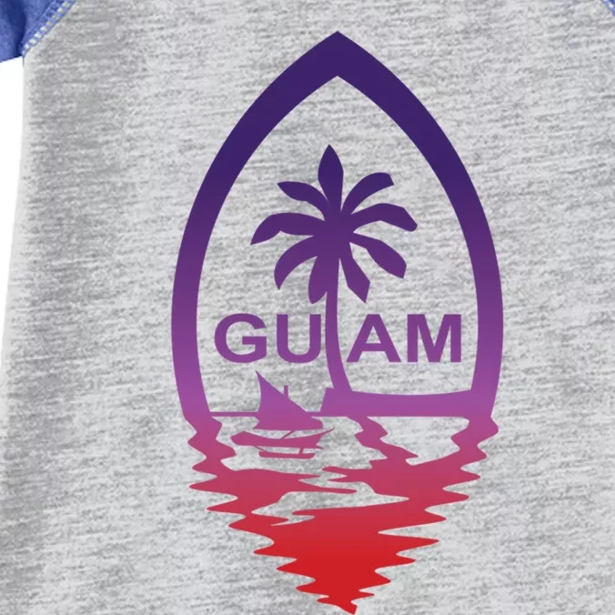 Guam Seal Shimmer Sunset Print Great Gift Cool Gift Infant Baby Jersey Bodysuit