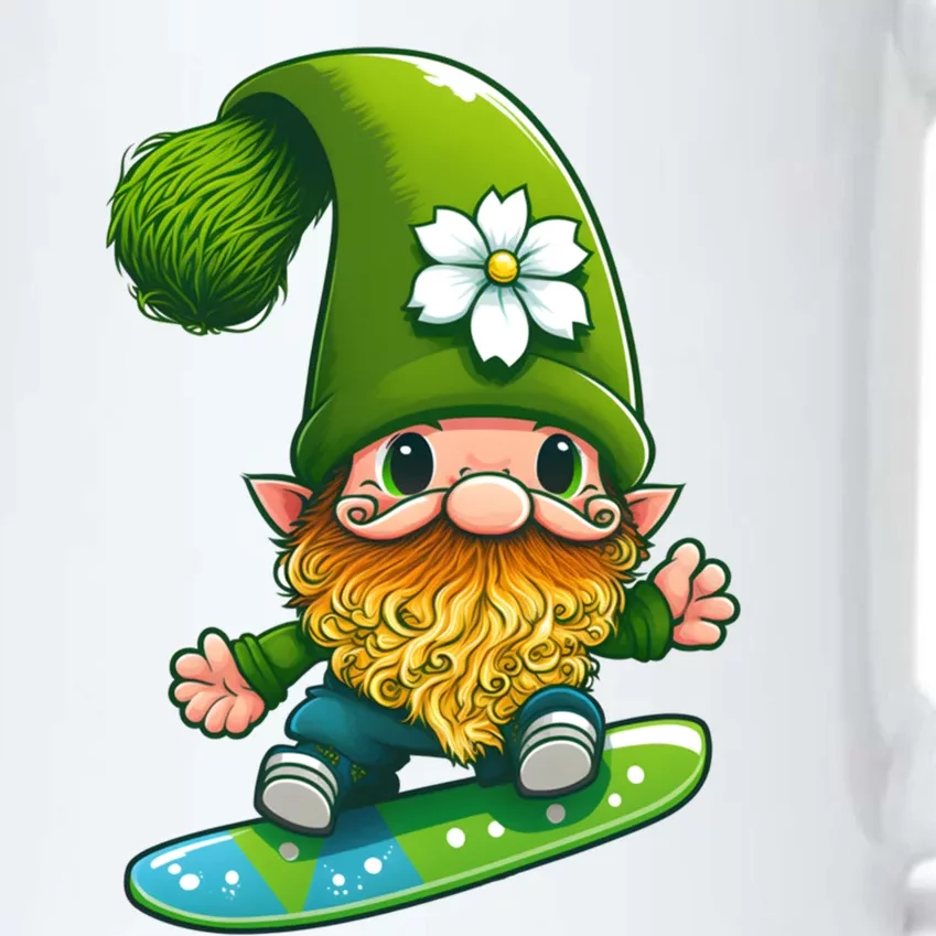 Gnome Surfing Skating St Patricks Day Cool Gift Black Color Changing Mug