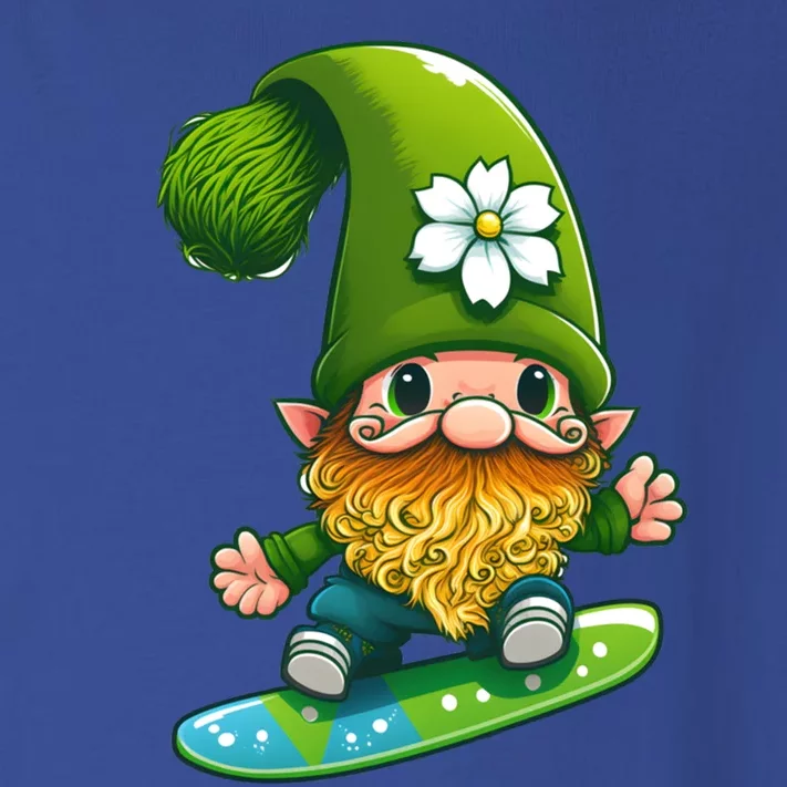 Gnome Surfing Skating St Patricks Day Cool Gift Toddler Long Sleeve Shirt