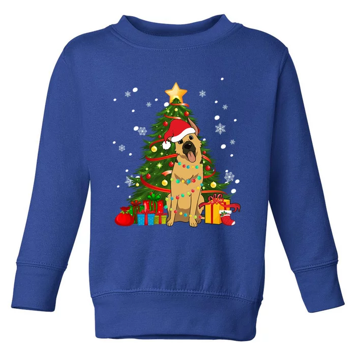 Ger Shepherd Santa Christmas Tree Light Pajama Dog Xmas Funny Gift Toddler Sweatshirt