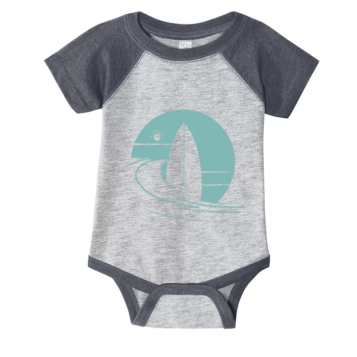 Graphic Sun Surf And Waves Design Infant Baby Jersey Bodysuit