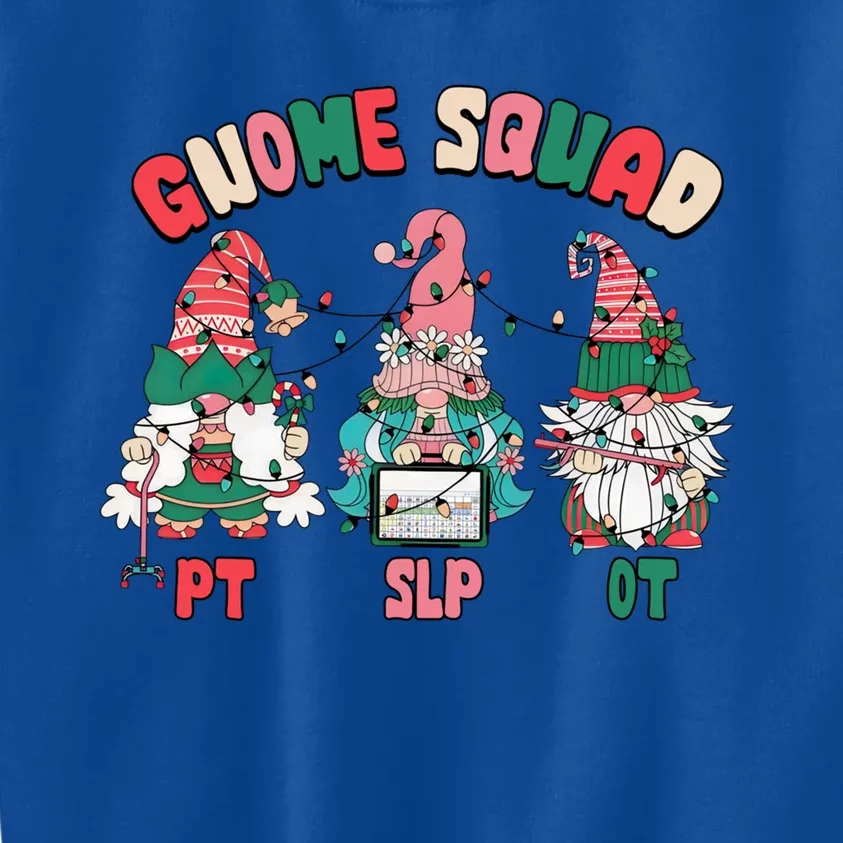 Gnome Squad Slp Ot Pt Christmas Occupational Physical Speech Meaningful Gift Kids Sweatshirt