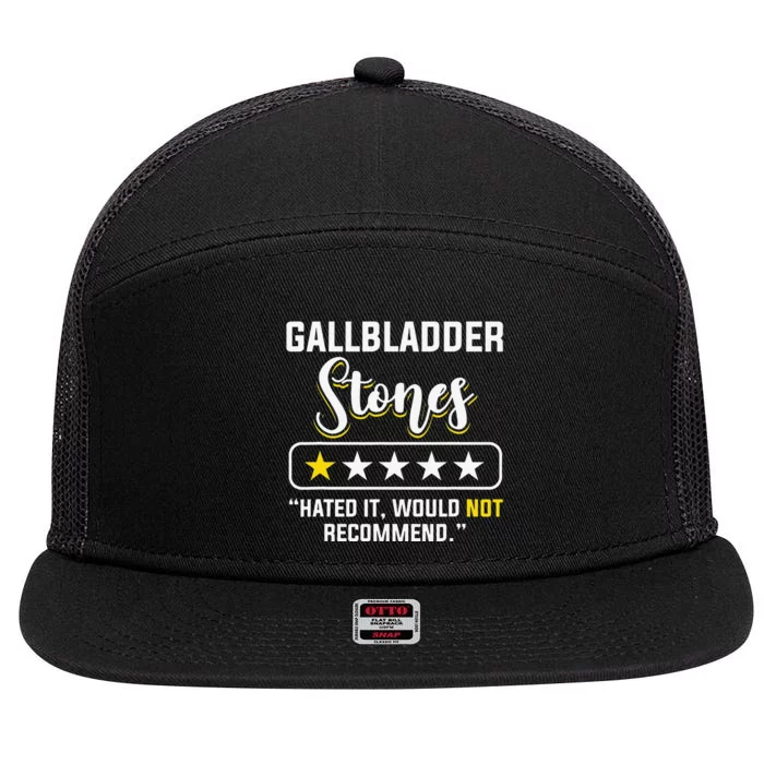 Gallbladder Stones Survivor 7 Panel Mesh Trucker Snapback Hat