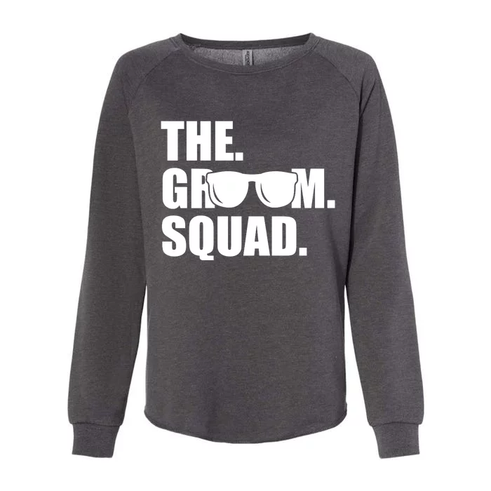 Groom Squad Sunglasses Bachelor Party Womens California Wash Sweatshirt