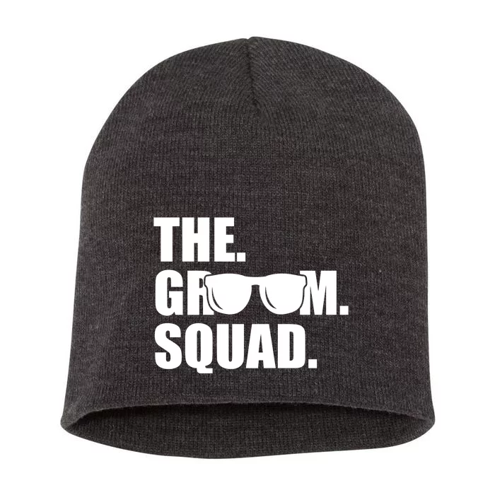 Groom Squad Sunglasses Bachelor Party Short Acrylic Beanie