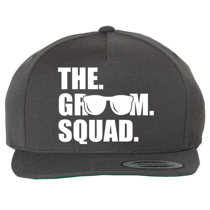 Groom Squad Sunglasses Bachelor Party Wool Snapback Cap