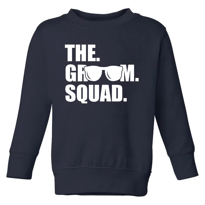 Groom Squad Sunglasses Bachelor Party Toddler Sweatshirt