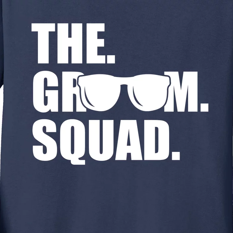 Groom Squad Sunglasses Bachelor Party Kids Long Sleeve Shirt