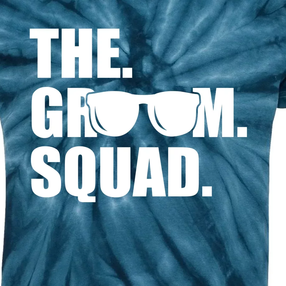 Groom Squad Sunglasses Bachelor Party Kids Tie-Dye T-Shirt