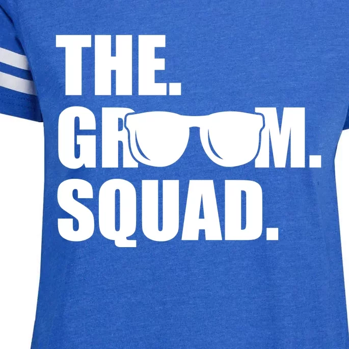 Groom Squad Sunglasses Bachelor Party Enza Ladies Jersey Football T-Shirt