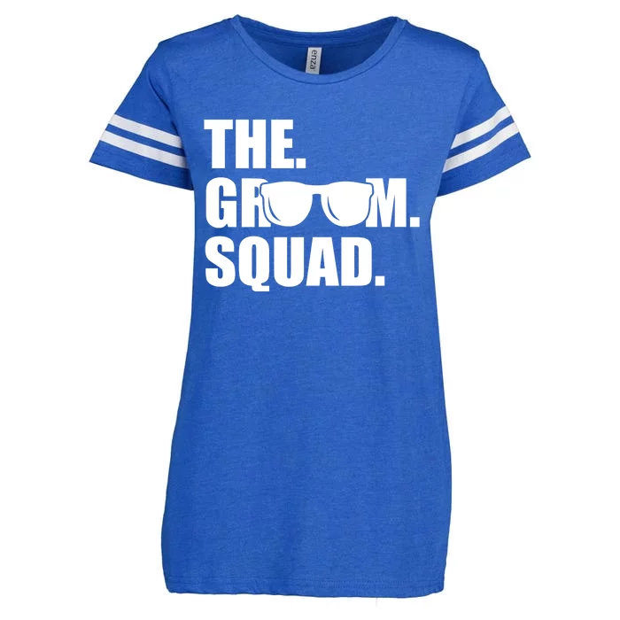 Groom Squad Sunglasses Bachelor Party Enza Ladies Jersey Football T-Shirt