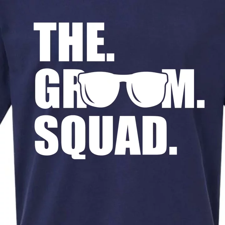 Groom Squad Sunglasses Bachelor Party Sueded Cloud Jersey T-Shirt