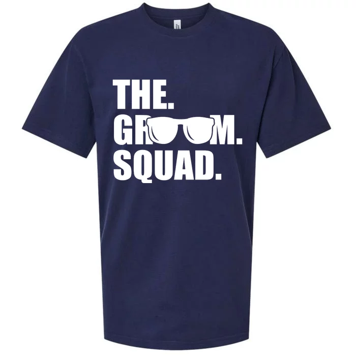 Groom Squad Sunglasses Bachelor Party Sueded Cloud Jersey T-Shirt