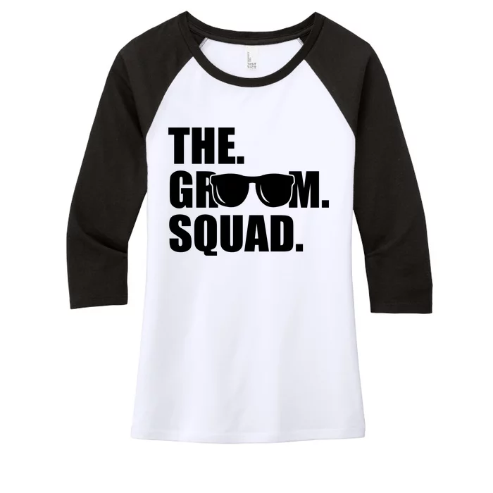 Groom Squad Sunglasses Bachelor Party Women's Tri-Blend 3/4-Sleeve Raglan Shirt