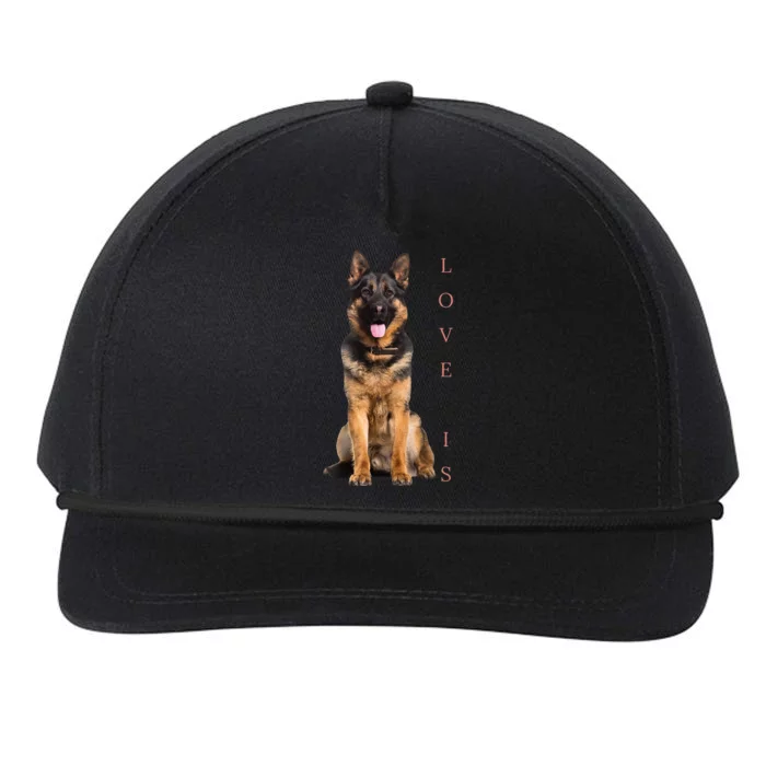 German Shepherd Shepard Dog Mom Dad Love Pet Puppy Snapback Five-Panel Rope Hat